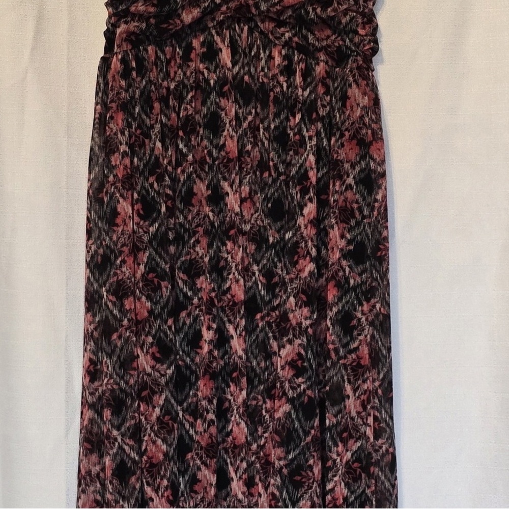 Chic Black and Pink Women's Maxi Skirt